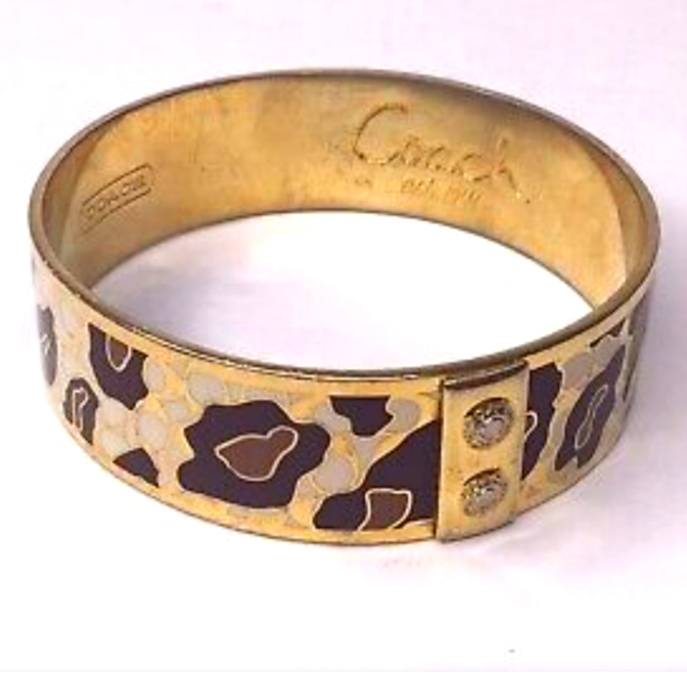 NWOT Coach Leopard Bangle Bracelet - Picture 1 of 3